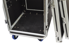 Cobra Rack Flight Case – 10U Sloping Top, 12U Bottom Space for Audio Gear